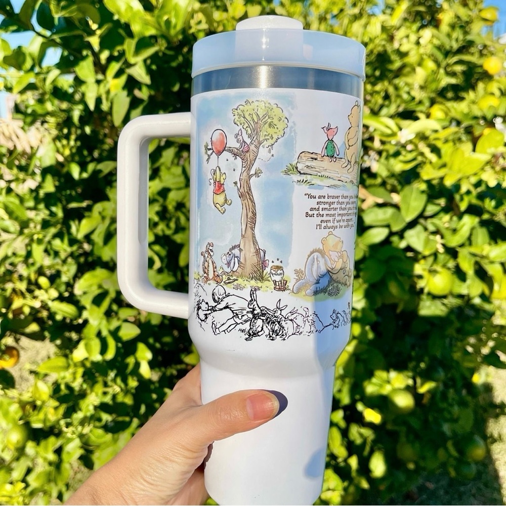 40 oz Tumbler Disney Winnie the Pooh 40oz Mug Double wall stainless travel offic - Picture 4 of 6